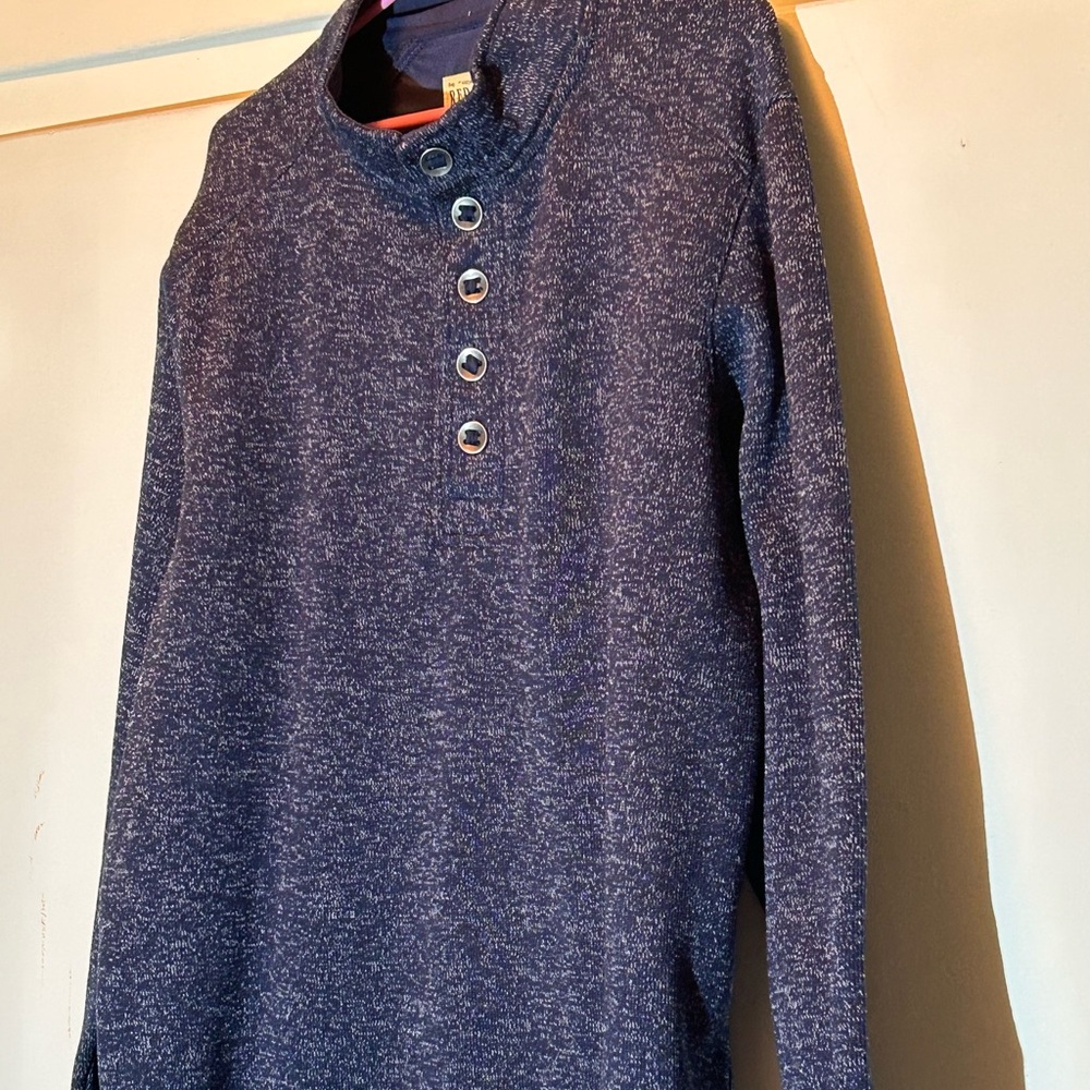 Red Head Blue. Fleece Button Up